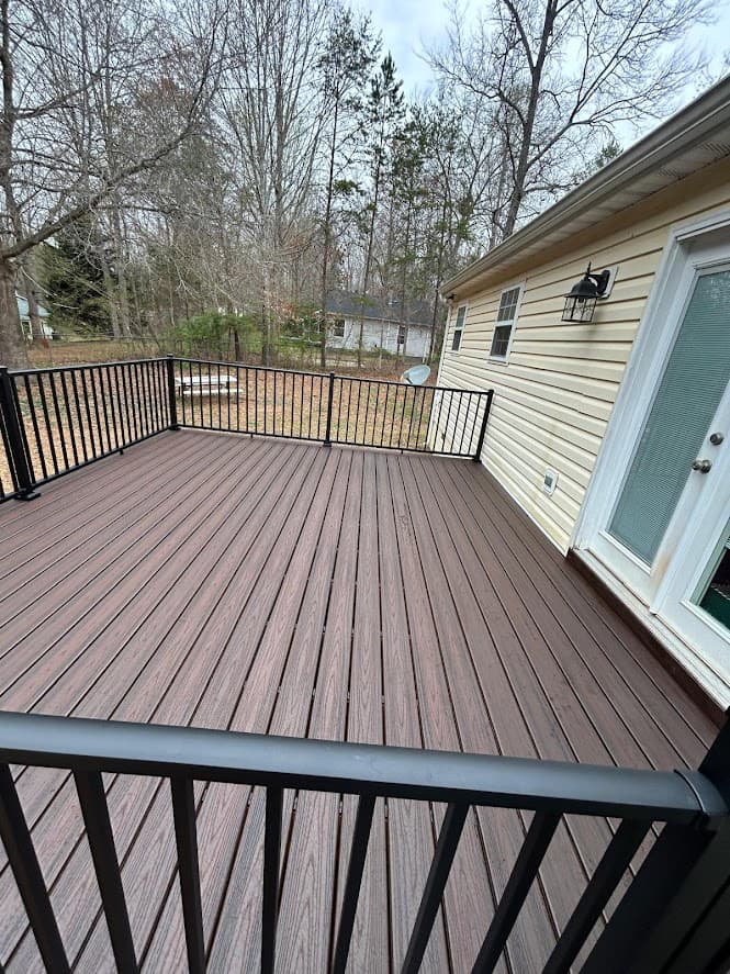 Lava Rock Trex deck built by Decks by DAK Construction in Central Virginia